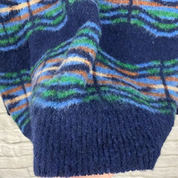 Howlin’ Men’s XL Out of This World Cardigan - Magic Blue - 100% Scottish Wool - Picture 10 of 16